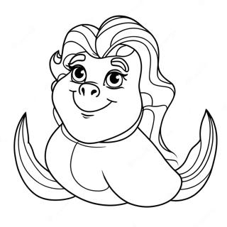 Page à colorier d'Ursula | Page de coloriage Ursula