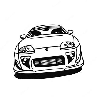 Page à colorier de voiture Supra | Page de coloriage Supra