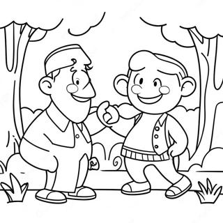 Page à colorier des voisins amicaux | Page de coloriage Communauté