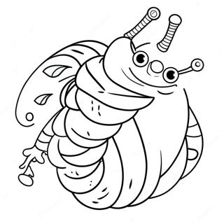 Page à colorier de larve | Page de coloriage Larve