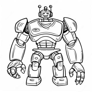 Page à colorier de robot Real Steel | Page de coloriage Acier Réel