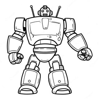 Page à colorier de robot de combat Real Steel | Page de coloriage Acier Réel