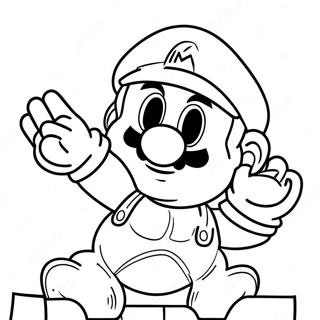 Page à colorier de Mario Wonder | Page de coloriage Mario Wonder