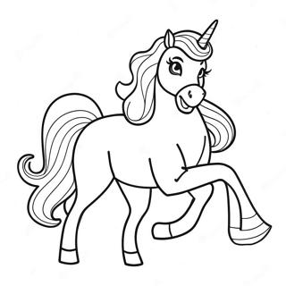 Page à colorier Cheval de Barbie | Page de coloriage Cheval Barbie