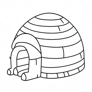 Page à colorier Igloo | Page de coloriage Igloo