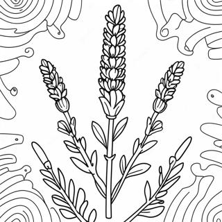 Page à colorier Fleur de Lavande | Page de coloriage Lavande