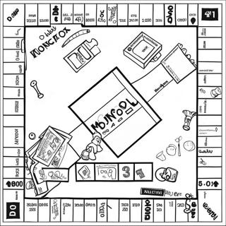 Page à colorier Plateau de jeu Monopoly | Page de coloriage Monopoly