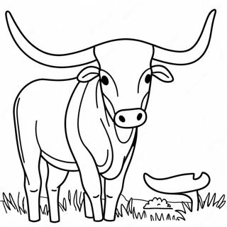 Page à colorier Longhorn | Page de coloriage Longhorn