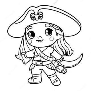 Uma en tenue de pirate à colorier | Page de coloriage Uma Descendants