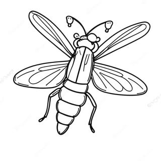 Page à colorier luciole | Page de coloriage Luciole