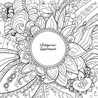 Page à colorier avec des mots de citations inspirantes | Page de coloriage Avec des mots