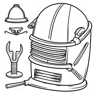 Page à colorier d'équipement de soudage | Page de coloriage Soudage