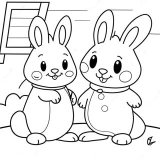 Page à colorier de Max et Ruby | Page de coloriage Max et Ruby