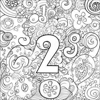 Page à colorier de chiffres colorés | Page de coloriage Nombres