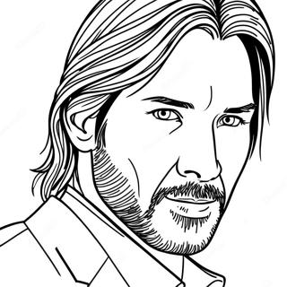 Page à colorier de John Wick | Page de coloriage John Wick