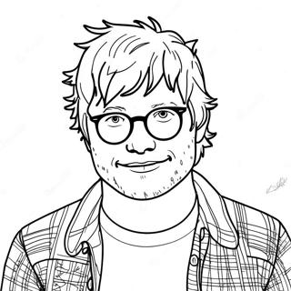 Page à colorier d'Ed Sheeran | Page de coloriage Ed Sheeran