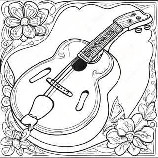 Page à colorier mandoline | Page de coloriage Mandoline
