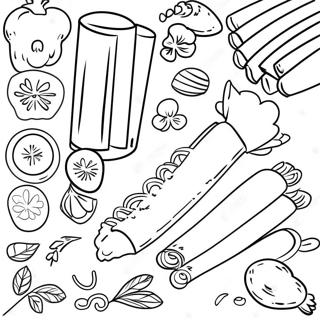 Page à colorier de pâtes | Page de coloriage Pâtes