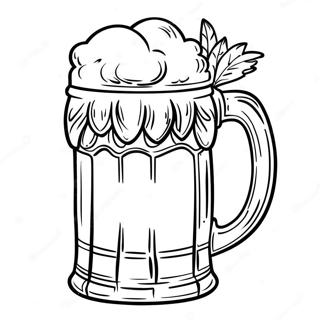 Page à colorier de chope de bière Oktoberfest | Page de coloriage Oktoberfest