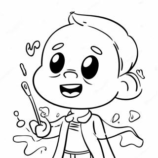 Personnage de dessin animé malade à colorier | Page de coloriage Malade