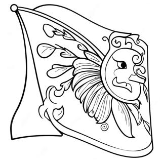 Bannière à colorier | Page de coloriage Bannière