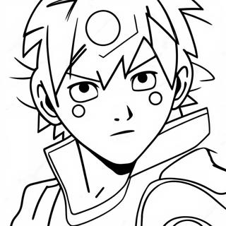 Minato avec Rasengan à colorier | Page de coloriage Minato