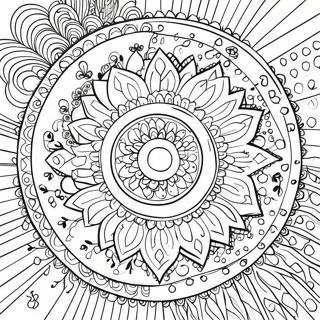 Page à colorier mandala gypsy boho | Page de coloriage Gitan Boho