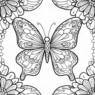 Page à colorier Papillon de symétrie | Page de coloriage Symétrie