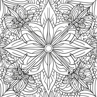 Page à colorier Symétrie géométrique | Page de coloriage Symétrie