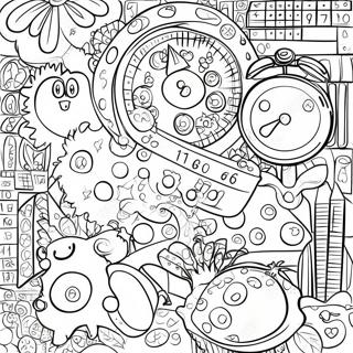 Page à colorier Mathématiques de 6ème année | Page de coloriage 6ème année