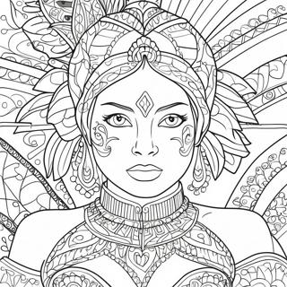 Page à colorier avec un contour détaillé du corps | Page de coloriage Contour du corps