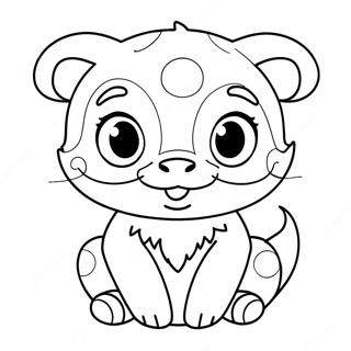 Page à colorier d'animaux adorables | Page de coloriage Choses Mignonnes