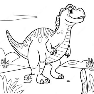 Page à colorier de spinosaurus | Page de coloriage Spinosaurus