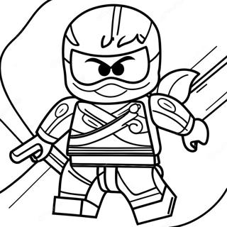Page à colorier de Cole Ninjago | Page de coloriage Cole Ninjago