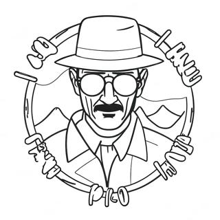 Page à colorier du logo Breaking Bad | Page de coloriage Breaking Bad