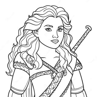 Page à colorier de Mérida | Page de coloriage Merida