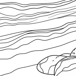 Page à colorier des couches de roches colorées | Page de coloriage Géologie