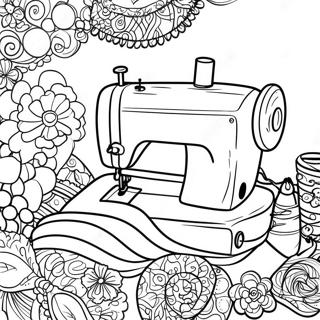 Page à colorier la couture | Page de coloriage Couture