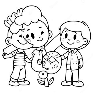 Page à colorier des enfants proactifs | Page de coloriage 7 Habitudes