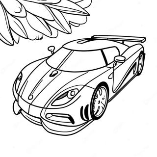 Page à colorier de Koenigsegg | Page de coloriage Koenigsegg