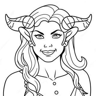 Page à colorier de la fille démon | Page de coloriage Fille Démon