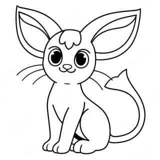 Page à colorier d'Espeon | Page de coloriage Espeon