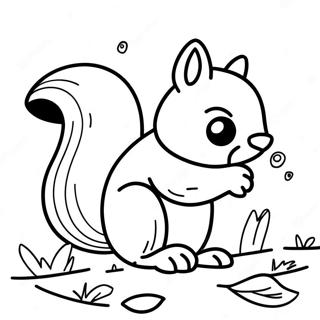 Page à colorier d'écureuil | Page de coloriage Écureuil
