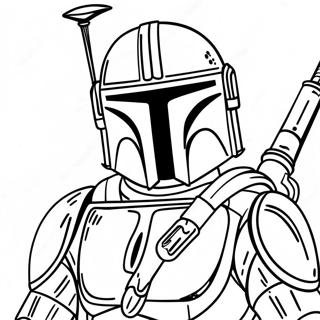 Page à colorier mandalorien | Page de coloriage Mandalorien