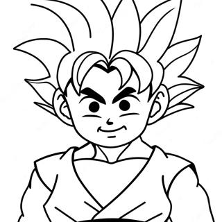 Page à colorier de Goten | Page de coloriage Goten