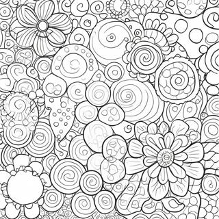 Page à colorier de motifs à pois | Page de coloriage Pois