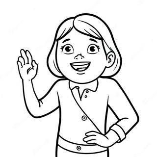 Page à colorier Martha Speaks Aventureuse | Page de coloriage Martha Parle