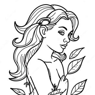 Page à colorier Poison Ivy | Page de coloriage Vigne Vénéneuse