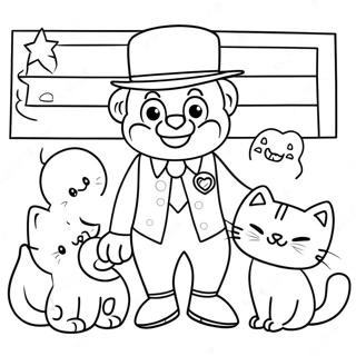 Page à colorier Maire Humdinger avec des Chatons Adorables | Page de coloriage Maire Humdinger