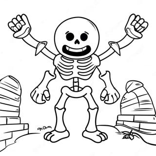 Page à colorier de géant squelette Clash Royale | Page de coloriage Clash Royale